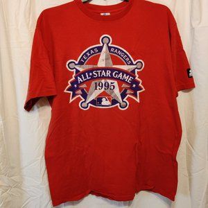 GREAT Vintage Rare 1995 ALLSTAR Red Texas Rangers Mens shirt XL, Extra large